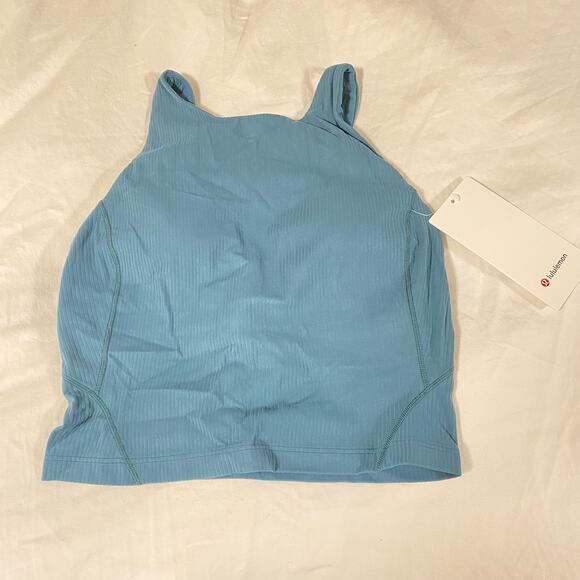 lululemon Align Ribbed High-Neck Tank Top Green 6 - Picture 7 of 7